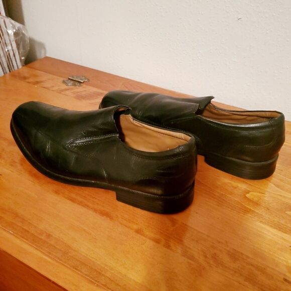 Clarks Leather Black Loafers Size 11.5 - Picture 5 of 10